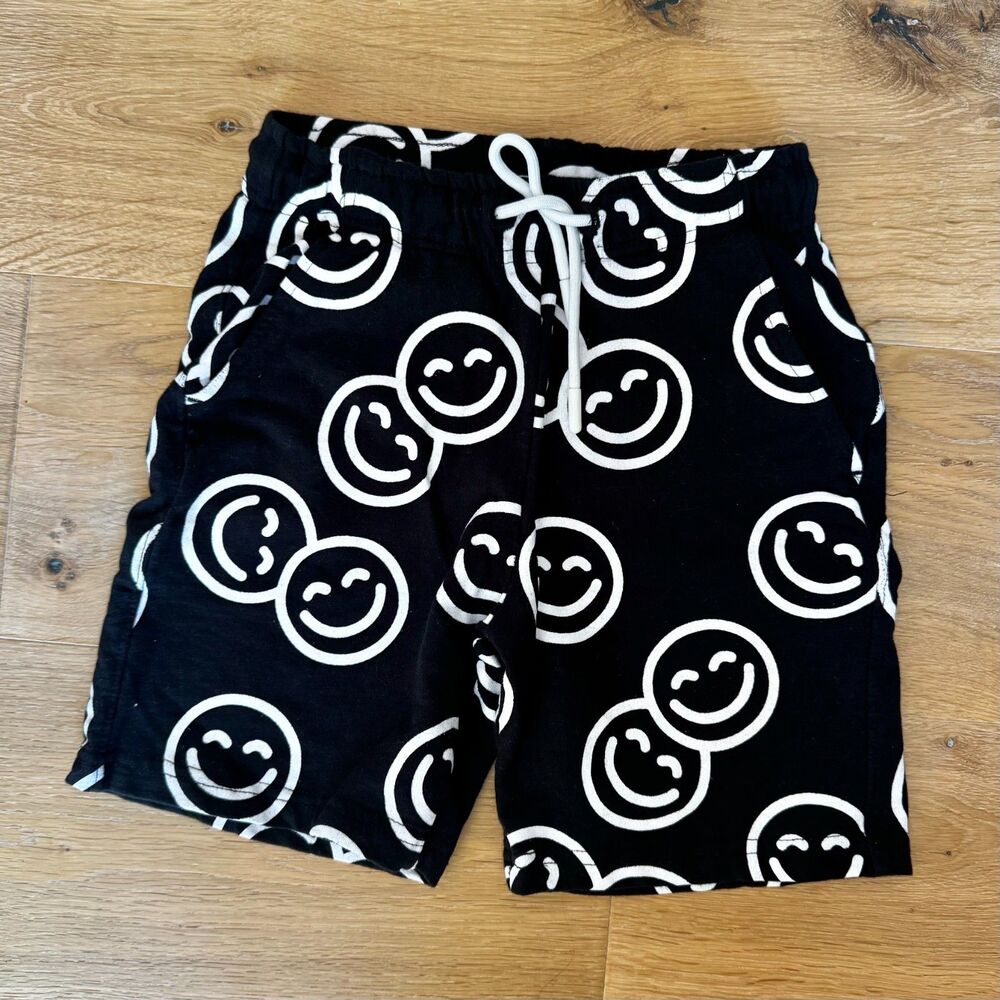 Sovereign Code kids iconic knit shorts smiley face print Size 8